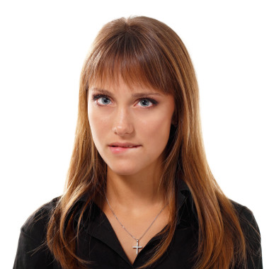 十幾歲的女孩的臉