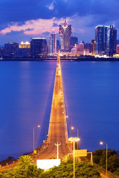 澳門在晚上圖片