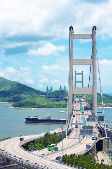 在香港青馬大橋