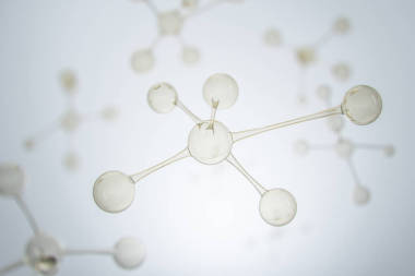 灰色背景下的创意分子图片