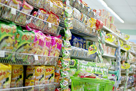 食品在超市中的