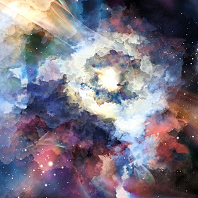 抽象的彩色背景。仙女座星系图片