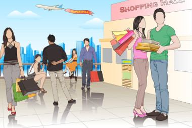 商場(chǎng)里的人