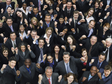 商界人士歡呼圖片