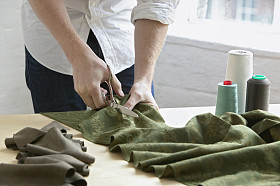 裁缝裁剪纤维织物