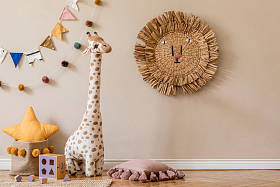 美丽的房间室内设计元素和装饰