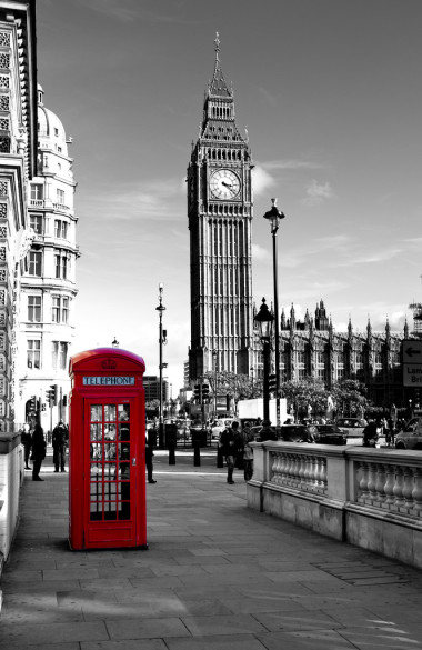 紅色電話亭圖片