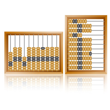 舊的木制算盤(pán)關(guān)上了