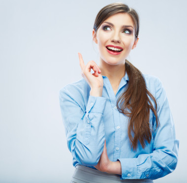 商业女人肖像。想法