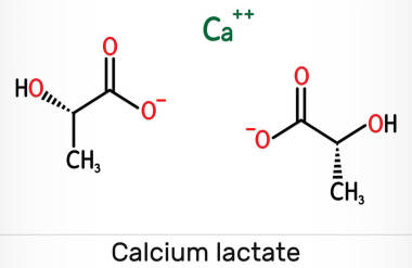 乳酸鈣，C6h10cao6，乳酸陰離子分子。它被用于藥物治療鈣缺乏癥和作為食品添加劑E327 。骨骼肌化學(xué)公式