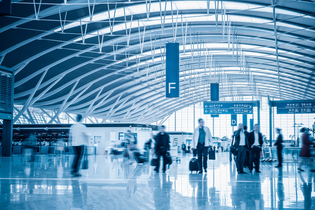 现代机场终端内景 现代机场终端内景