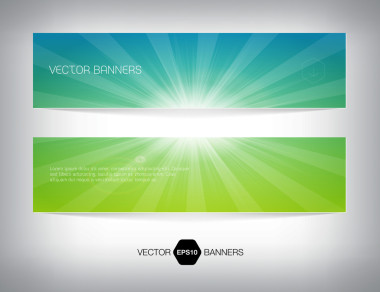 明亮的太陽矢量夏天橫幅圖片