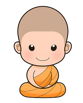 佛教和尚卡通图片