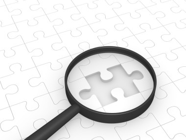 放大鏡放拼圖游戲