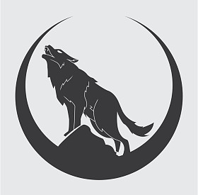 狼符号的插图图片