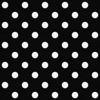 黑色紋理的織物背景上的白色波爾卡圓點(diǎn)