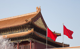 天安门城楼故宫天安门广场，北京，中国