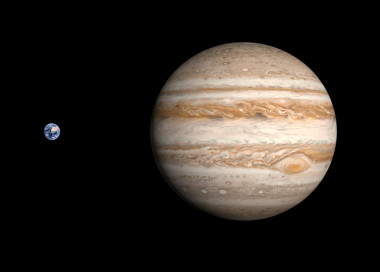 行星地球和木星圖片