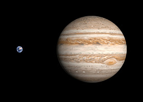行星地球和木星图片
