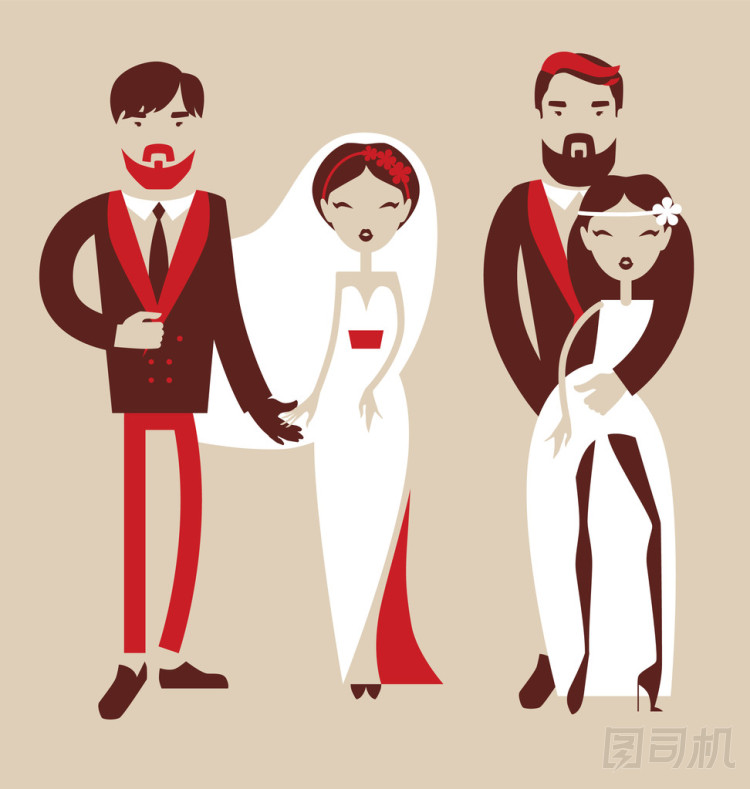 婚禮，新郎和新娘圖片