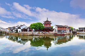 苏州城，现代都市背景图片