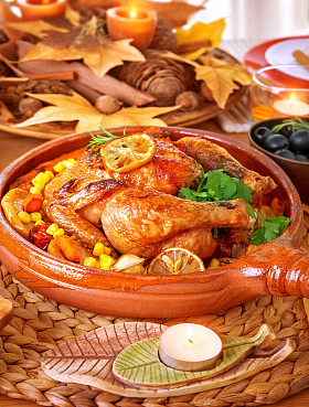 感恩节家庭聚餐照片