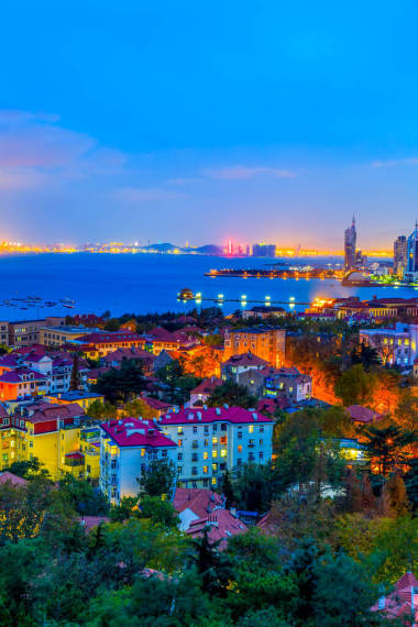 齐国古城建筑景观的天际线图片