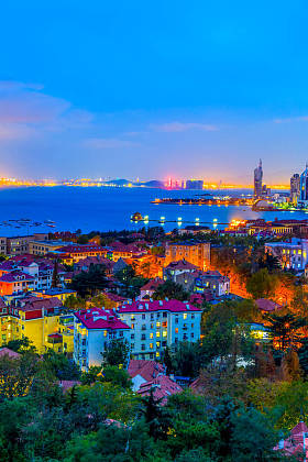 齐国古城建筑景观的天际线图片