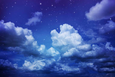 夜空中的星星，紫色背景.圖片