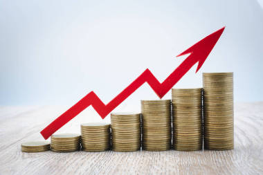 商務(wù)金融紅色上升箭頭圖片照片