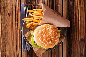 新鲜的汉堡图片