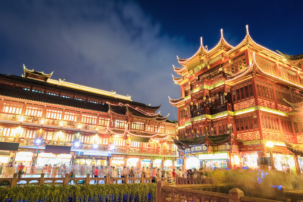 美丽在夜里上海豫园图片