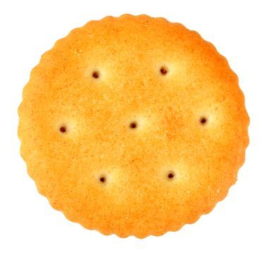 孤立在白色的美味饼干图片