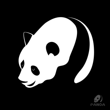 一只熊貓的矢量圖像