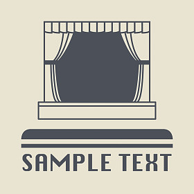 剧院舞台图标或标志图片