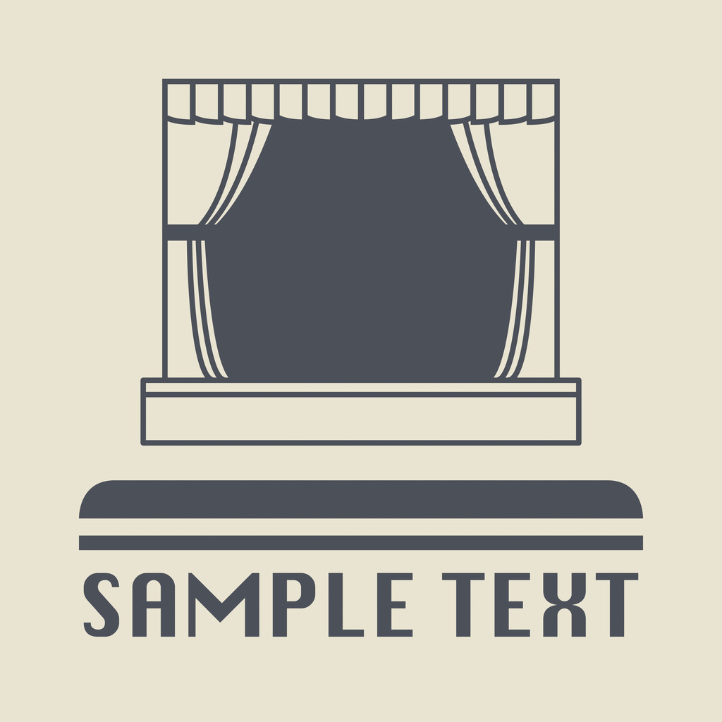 剧院舞台图标或标志图片 剧院舞台图标或标志图片