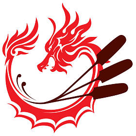 龙纹设计持桨标志设计图片