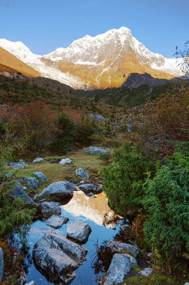 喜马拉雅山美丽的风景 