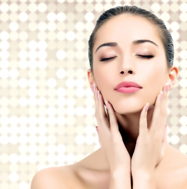 漂亮的女人，在抽象的背景下圖片