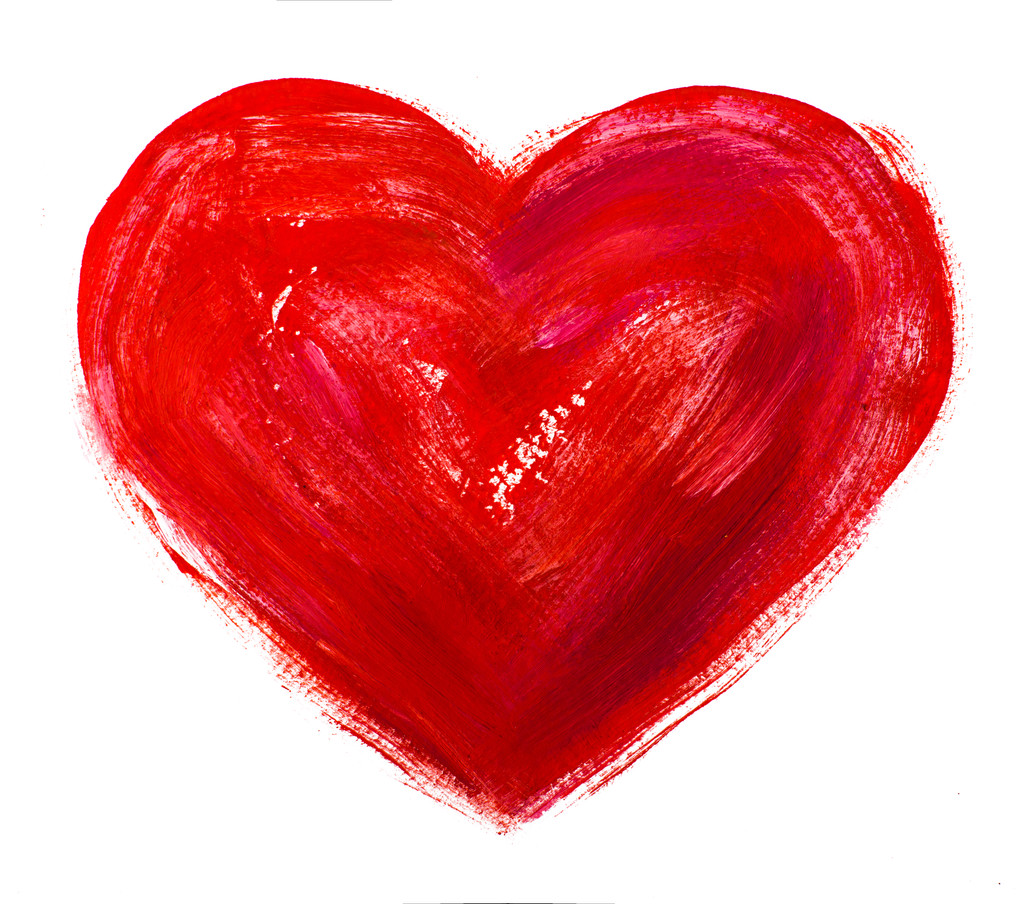 The heart of watercolor. Concepts - love, relationships, art, painting
