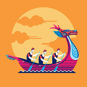 中国端午节矢量图解图片