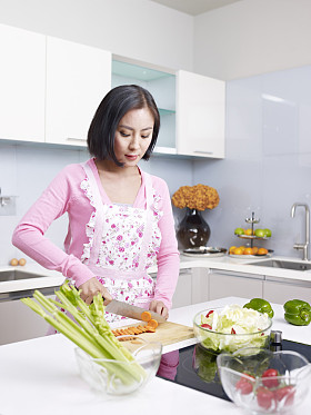 亚洲的家庭主妇照片