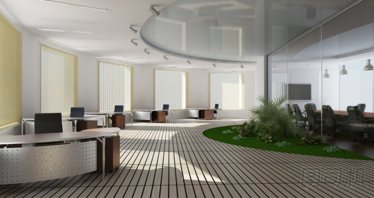 現(xiàn)代室內(nèi)裝飾的辦公室