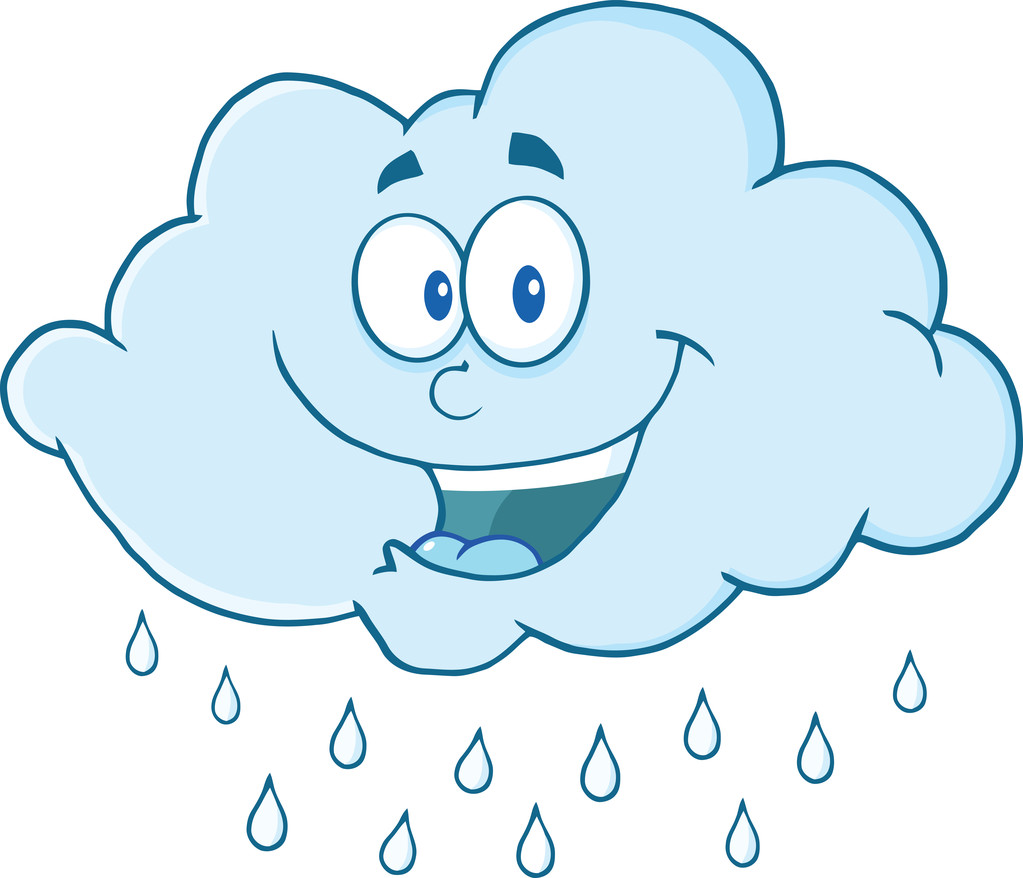 云下雨卡通吉祥物照片