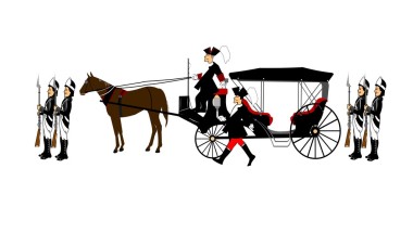 在游行隊(duì)伍中的皇家衛(wèi)隊(duì)