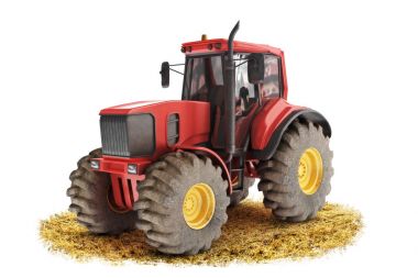 泛型的红色拖拉机照片 泛型的红色拖拉机照片