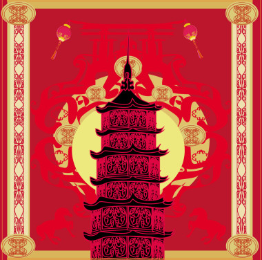 農(nóng)歷新年駿馬，抽象圣誕賀卡