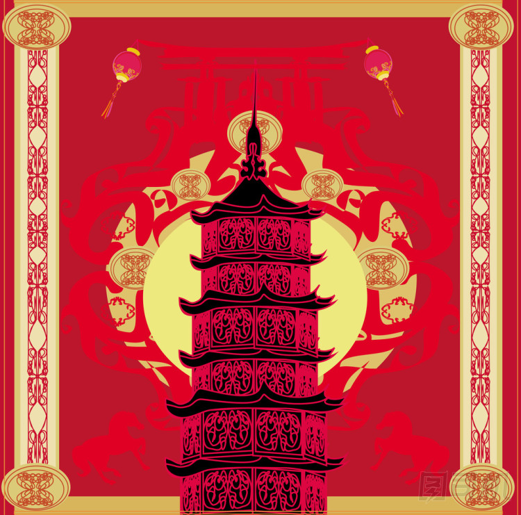 農(nóng)歷新年駿馬，抽象圣誕賀卡