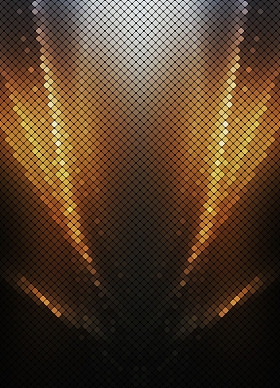 多色金抽象灯迪斯科背景正方形像素莫