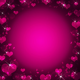 抽象的框架，用洋红色的心